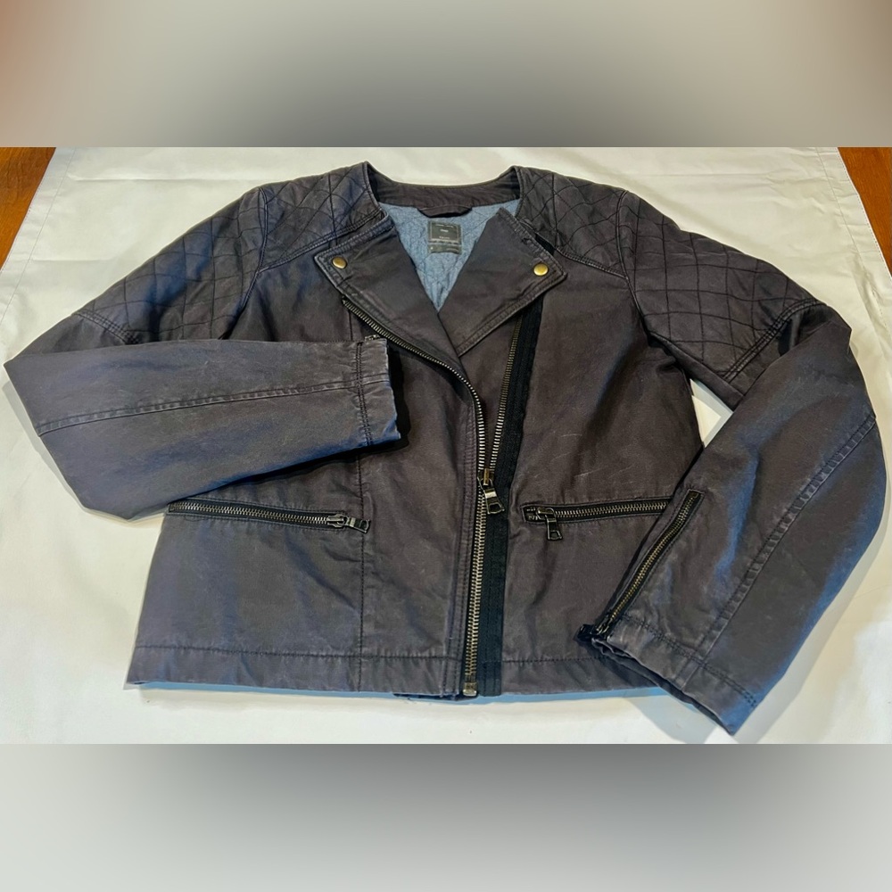 Gap Cotton Quilted Bomber Moto Jacket